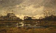 Alphonse Asselbergs Un jour de mars a la mare aux fees. Fontainebleau 1876 - Maartse dag aan de feeenplas Sweden oil painting artist